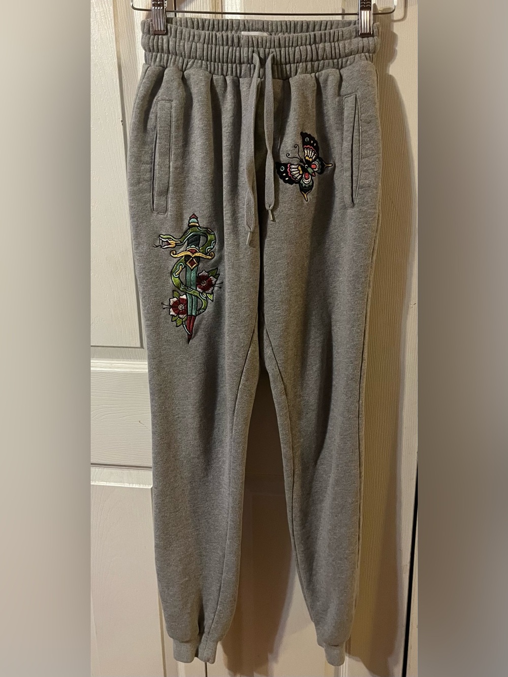 Standard Issue Embroidered Grey Joggers Size Small